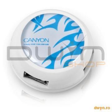 CANYON 4 rotary port USB hub, Plastic, White, Retail (5x2.05cm) - Pret | Preturi CANYON 4 rotary port USB hub, Plastic, White, Retail (5x2.05cm)