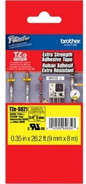 Banda laminata TZE-S621 pentru PTS, 9mm/8m, superdrurabila, negru/galben, Eco package, Brother - Pret | Preturi Banda laminata TZE-S621 pentru PTS, 9mm/8m, superdrurabila, negru/galben, Eco package, Brother