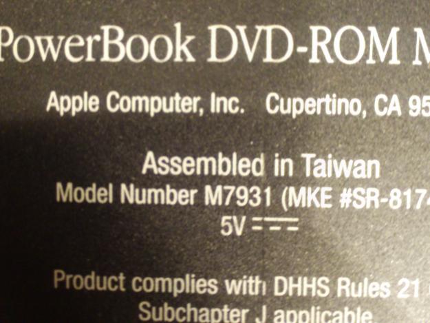 DVD ROM APPLE POWERBOOK SI IBOOK - Pret | Preturi DVD ROM APPLE POWERBOOK SI IBOOK