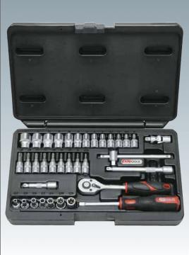 Set chei tubulare 1/4' 45 piese - Pret | Preturi Set chei tubulare 1/4' 45 piese