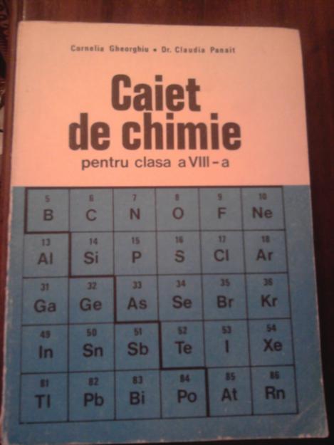 Caiet de chimie - cls. a VIII-a - Pret | Preturi Caiet de chimie - cls. a VIII-a