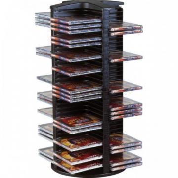 Suport vertical stocare 144 CD/DVD cu carcasa jewel, STEY - negru - Pret | Preturi Suport vertical stocare 144 CD/DVD cu carcasa jewel, STEY - negru