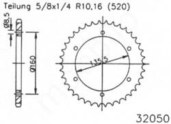 50-32050-47 - pinion otel Esjot 520 - 47 dinti - Pret | Preturi 50-32050-47 - pinion otel Esjot 520 - 47 dinti