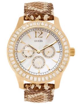 Ceas Guess Swarovski Brown Leather Python U13544L1 - Pret | Preturi Ceas Guess Swarovski Brown Leather Python U13544L1