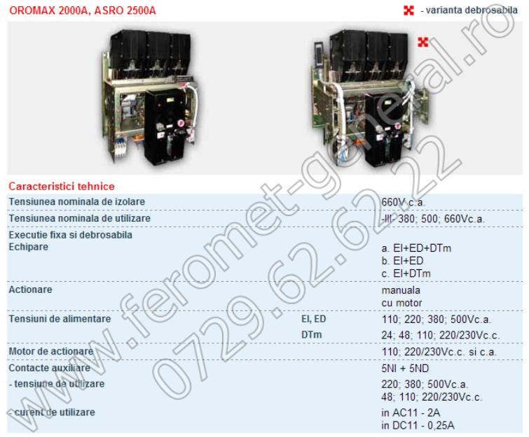 Intrerupatoare automate electrice OROMAX (ASRO) - Pret | Preturi Intrerupatoare automate electrice OROMAX (ASRO)