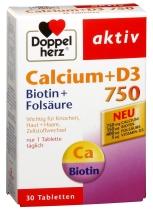 DoppelHerz Aktiv Calciu 750 + D3 + Biotina + Acid Folic *30 capsule - Pret | Preturi DoppelHerz Aktiv Calciu 750 + D3 + Biotina + Acid Folic *30 capsule