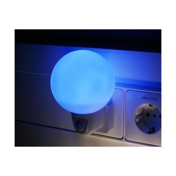 Lampa de noapte cu 4 LED uriforma rotunda culoare albaastra Kreis Design - Pret | Preturi Lampa de noapte cu 4 LED uriforma rotunda culoare albaastra Kreis Design