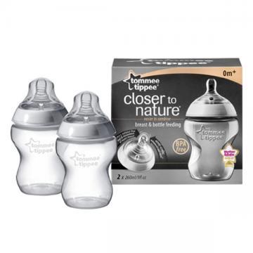 Tommee Tippee - Closer to Nature Biberon 260 ml PP x 2 - Pret | Preturi Tommee Tippee - Closer to Nature Biberon 260 ml PP x 2