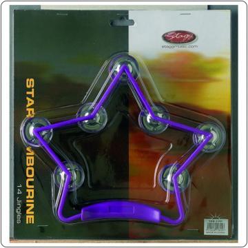 Plastic star-shaped tambourine w/ 14 jingles - Pret | Preturi Plastic star-shaped tambourine w/ 14 jingles