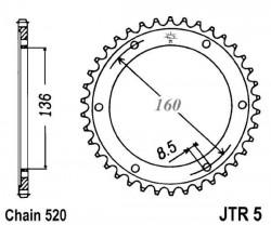 JTR5 - pinion otel JT Sprokets 520 - 47 dinti - Pret | Preturi JTR5 - pinion otel JT Sprokets 520 - 47 dinti