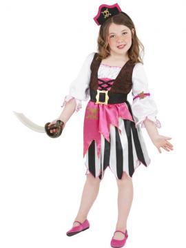 Costum Carnaval Copii Fata Pirat - Pret | Preturi Costum Carnaval Copii Fata Pirat