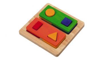 Plan Toys Preschool Puzzle lemn Sorteaza formele - Pret | Preturi Plan Toys Preschool Puzzle lemn Sorteaza formele