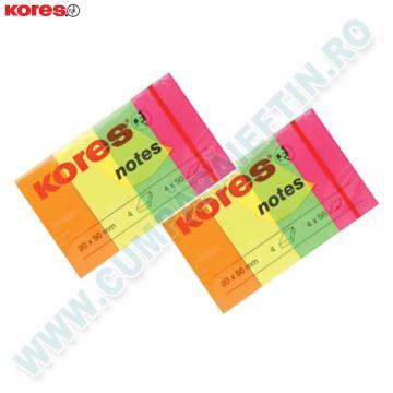 Index Kores  20 x 50 mm  4 culori fluorescente  50 file/culoare - Pret | Preturi Index Kores  20 x 50 mm  4 culori fluorescente  50 file/culoare