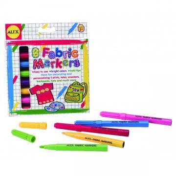 CARIOCI PENTRU DESENE PE MATERIALE TEXTILE SET DE 8 ALEX TOYS - Pret | Preturi CARIOCI PENTRU DESENE PE MATERIALE TEXTILE SET DE 8 ALEX TOYS