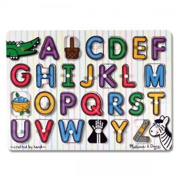 Melissa &amp; Doug - Puzzle lemn Alfabet - Pret | Preturi Melissa &amp; Doug - Puzzle lemn Alfabet