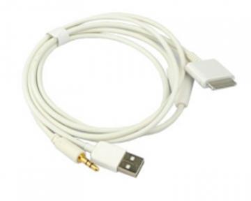 Audio + USB Data Cable for iPhone iPod - Pret | Preturi Audio + USB Data Cable for iPhone iPod