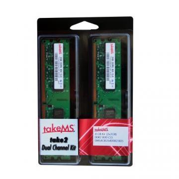 Memorie Dual Channel TakeMS 2x2GB, DDR2, 800MHz CL5 - Pret | Preturi Memorie Dual Channel TakeMS 2x2GB, DDR2, 800MHz CL5
