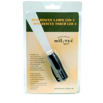 Mini Lampa de Supravietuire 3 LED Mil-Tec Neagra - Pret | Preturi Mini Lampa de Supravietuire 3 LED Mil-Tec Neagra