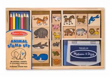 Melissa Doug Set de stampile cu Animale - Pret | Preturi Melissa Doug Set de stampile cu Animale