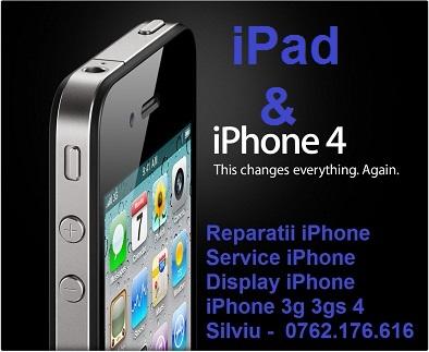 SCHIMB DISPLAY iPhone 4 geam iPhone 3g Reparatii IPHONE 4 3G Silviu 0762.176.616 Geam iPho - Pret | Preturi SCHIMB DISPLAY iPhone 4 geam iPhone 3g Reparatii IPHONE 4 3G Silviu 0762.176.616 Geam iPho