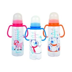 Biberon Primii Pasi Angel 250 ml, cu manere si capac fosforescent - Pret | Preturi Biberon Primii Pasi Angel 250 ml, cu manere si capac fosforescent