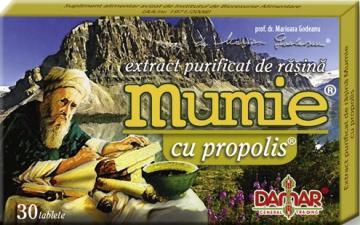 Extract Purificat de Rasina Mumie cu Propolis 0.2gr *30tab - Pret | Preturi Extract Purificat de Rasina Mumie cu Propolis 0.2gr *30tab