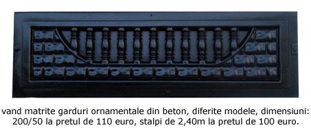 vand matrite garduri ornamentale din beton, diferite modele - Pret | Preturi vand matrite garduri ornamentale din beton, diferite modele