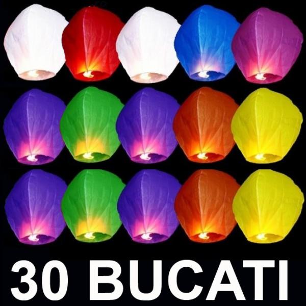 Lampioane zburatoare albe sau colorate- set 10 buc -35 ron set - Pret | Preturi Lampioane zburatoare albe sau colorate- set 10 buc -35 ron set