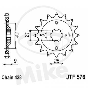 Pinion fata Z19 428 Yamaha XT350/ - Pret | Preturi Pinion fata Z19 428 Yamaha XT350/