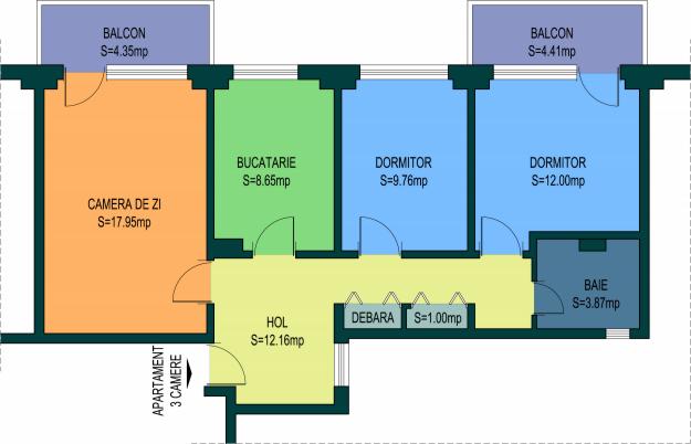 Vanzare apartament 3 camere, zona Colentina - Obor - Pret | Preturi Vanzare apartament 3 camere, zona Colentina - Obor