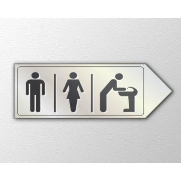 Placheta indicatoare spre toalete - Pret | Preturi Placheta indicatoare spre toalete