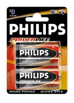 Philips baterii Power Life LR20 (D), 2 bucati/blister - Pret | Preturi Philips baterii Power Life LR20 (D), 2 bucati/blister