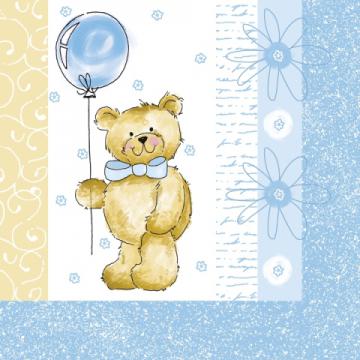 Servetele party Teddy Bear Blue - Pret | Preturi Servetele party Teddy Bear Blue