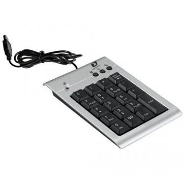 Tastatura USB Serioux, numerica, 22 taste (3 hotkeys), retractable, silver &amp;amp; black, window box - Pret | Preturi Tastatura USB Serioux, numerica, 22 taste (3 hotkeys), retractable, silver &amp;amp; black, window box