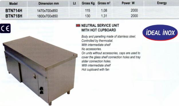 Masa lucru inox cu dulap incalzit- CLR.81.BTN718H - Pret | Preturi Masa lucru inox cu dulap incalzit- CLR.81.BTN718H