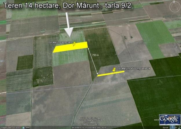 Teren arabil 14 hectare Dor Marunt jud Calarasi - Pret | Preturi Teren arabil 14 hectare Dor Marunt jud Calarasi