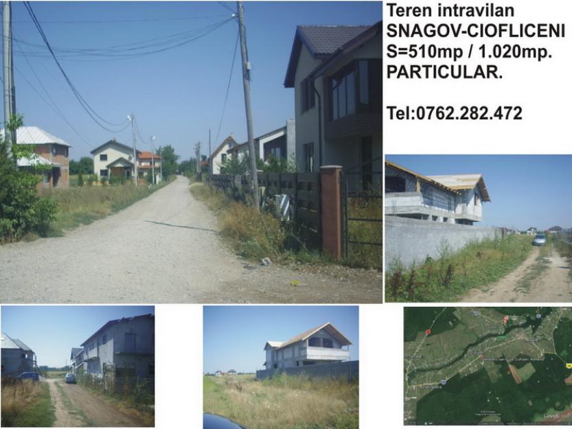 Teren intravilan Ciofliceni, Snagov 510mp - Pret | Preturi Teren intravilan Ciofliceni, Snagov 510mp