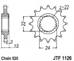 50-32054-16 - pinion otel Esjot 520 - 16 dinti - Pret | Preturi 50-32054-16 - pinion otel Esjot 520 - 16 dinti