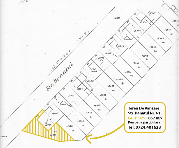 Teren intravilan de vanzare - Timisoara (zona Dambovita) - Direct de la Proprietar - Pret | Preturi Teren intravilan de vanzare - Timisoara (zona Dambovita) - Direct de la Proprietar