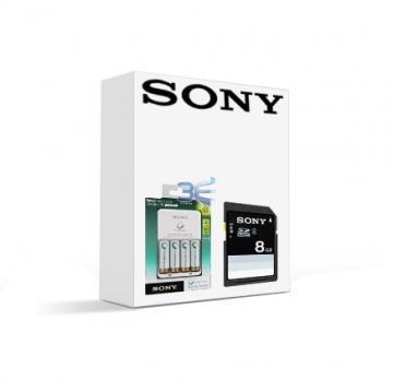 Kit Sony (Incarcator Sony + 4 Acumulatori 2100mAh + Card 8GB Sony) - Pret | Preturi Kit Sony (Incarcator Sony + 4 Acumulatori 2100mAh + Card 8GB Sony)