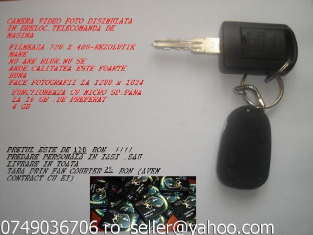 120 RON 720X480 VIDEO BRELOC SPION TELECOMANDA SPY - Pret | Preturi 120 RON 720X480 VIDEO BRELOC SPION TELECOMANDA SPY