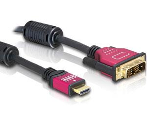 Cablu Premium HDMI la DVI (T-T) 1.8M, Delock 84342 - Pret | Preturi Cablu Premium HDMI la DVI (T-T) 1.8M, Delock 84342