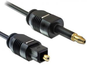 Cablu optic Toslink standard la mini 3.5mm T-T 1M, Delock 82875 - Pret | Preturi Cablu optic Toslink standard la mini 3.5mm T-T 1M, Delock 82875