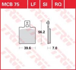 MCB75 - placute de frana TRW Lucas - spate - Pret | Preturi MCB75 - placute de frana TRW Lucas - spate