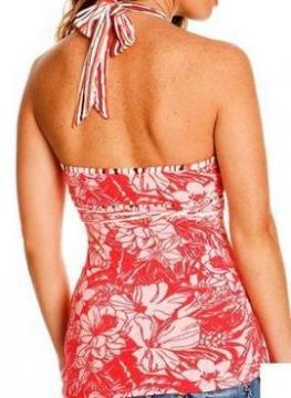 Top Guess by Marciano Red Floral Temptress Halter -S - Pret | Preturi Top Guess by Marciano Red Floral Temptress Halter -S