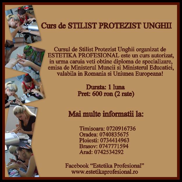 Curs de specializare stilist protezist unghii - Pret | Preturi Curs de specializare stilist protezist unghii