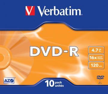 VERBATIM DVD-R 16x, 4.7GB, AZO Matt Silver, Slim Case (43655) - Pret | Preturi VERBATIM DVD-R 16x, 4.7GB, AZO Matt Silver, Slim Case (43655)