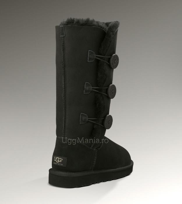 Cizme Ugg Australia Bailey Button Triplet Negre piele naturala 189 lei - Pret | Preturi Cizme Ugg Australia Bailey Button Triplet Negre piele naturala 189 lei