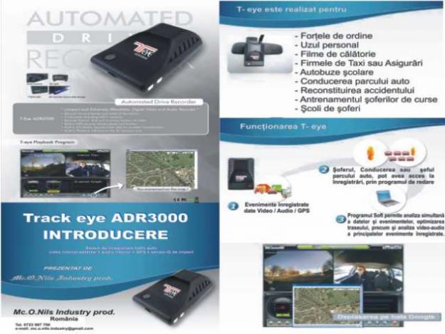 Track-eye, Recorder auto dublu-video şi audio faţă şi interior vehicol +GPS - Pret | Preturi Track-eye, Recorder auto dublu-video şi audio faţă şi interior vehicol +GPS