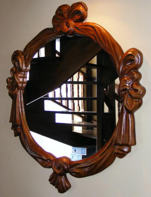 Rama oglinda sculptata in lemn - forma ovala - Pret | Preturi Rama oglinda sculptata in lemn - forma ovala